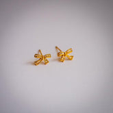 Zara Gold & Crystal Bow Earrings